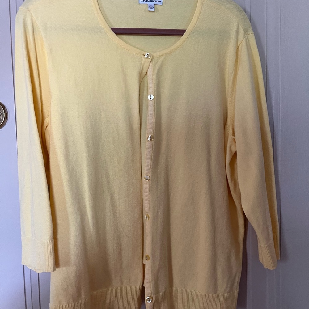 Women's Yellow Cardigan Sweater